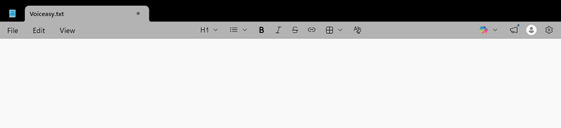 Voiceasy dictation demo: hold Ctrl+Space, speak, release to paste
